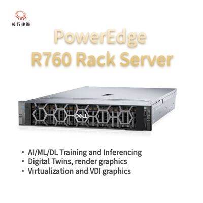 Dell PowerEdge R760 रैक सर्वर मॉडल, फ्लैश स्टोरेज सिस्टम, एक्सियन सीपीयू सर्वर