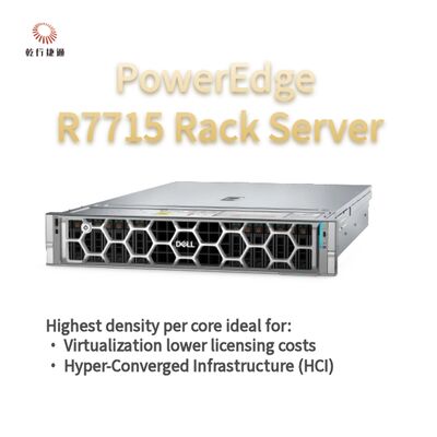 Dell PowerEdge R7715 रैक स्टोरेज सर्वर, कस्टम स्टोरेज सर्वर, दो-तरफा सर्वर