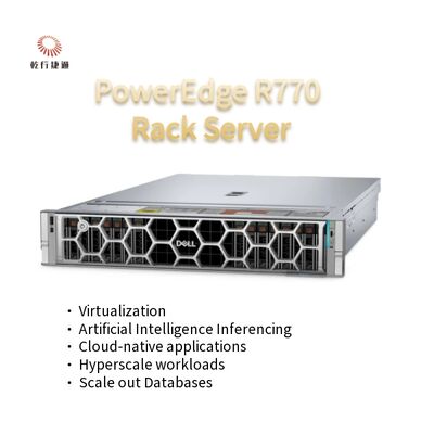PowerEdge R770 2U दो-सॉकेट रैक सर्वर इंटेल ज़ेन 6 प्रोसेसर