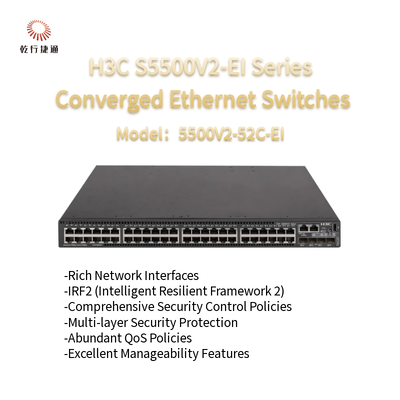 H3C S5500V2-EI श्रृंखला S5500V2-52C-EI उच्च प्रदर्शन अभिसरण ईथरनेट स्विच