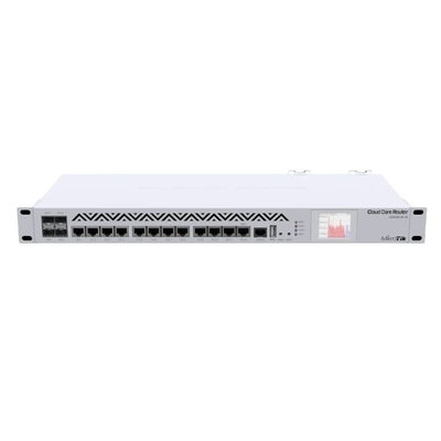 1यू रैकमाउंट मिकरोटिक क्लाउड कोर राउटर 8GB रैम CCR1036 12G 4S EM