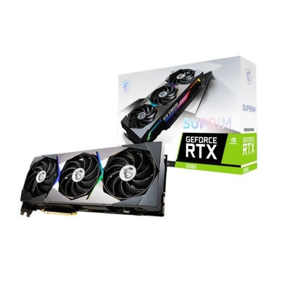 MSI GeForce RTX 3080 SUPRIM X 12G नॉन LHR गेमिंग ग्राफिक्स कार्ड 384 Bit