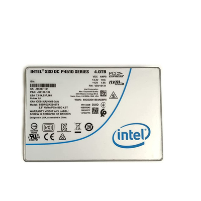 सर्वर Intel 4TB SSD DC P4510 2.5 U.2 NVMe PCIe SSDPE2KX040T8 SSDPE2KX040T801