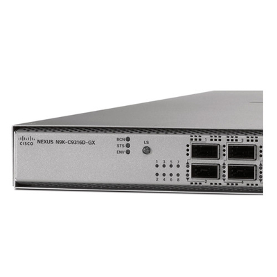 N9K-C9316D-GX डेटाकॉम स्विच 16p 400/100G QSFP-DD RJ-45 SFP 4 कोर CPU 128GB SSD ड्राइव के साथ