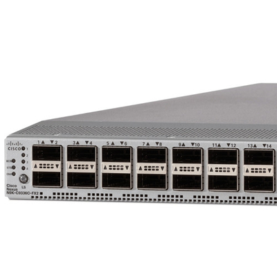सिस्को N9K-C9336C-FX2 डाटा सेंटर स्विच 1RU 36p 40G/100G QSFP28 10 गीगाबिट RJ-45 128GB