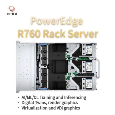 Dell PowerEdge R760 रैक सर्वर मॉडल, फ्लैश स्टोरेज सिस्टम, एक्सियन सीपीयू सर्वर