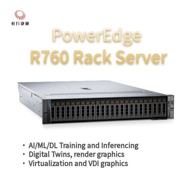 Dell PowerEdge R760 रैक सर्वर मॉडल, फ्लैश स्टोरेज सिस्टम, एक्सियन सीपीयू सर्वर