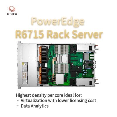 Dell PowerEdge R6715 रैक सर्वर, कस्टम स्टोरेज सर्वर, दो-तरफा सर्वर