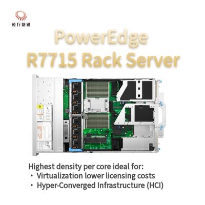 Dell PowerEdge R7715 रैक स्टोरेज सर्वर, कस्टम स्टोरेज सर्वर, दो-तरफा सर्वर