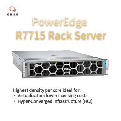 Dell PowerEdge R7715 रैक स्टोरेज सर्वर, कस्टम स्टोरेज सर्वर, दो-तरफा सर्वर