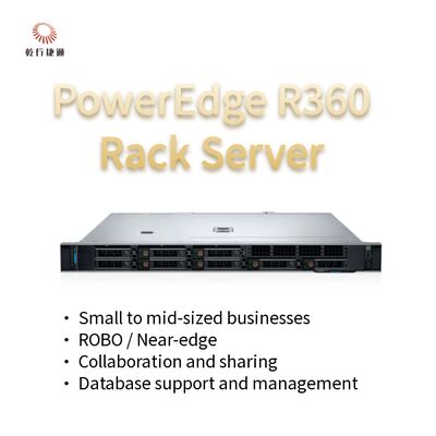 PowerEdge R360 1U रैक सर्वर इंटेल Xeon 6300 सीरीज़ के साथ, 128 GB DDR5 मेमोरी, और GPU समर्थन