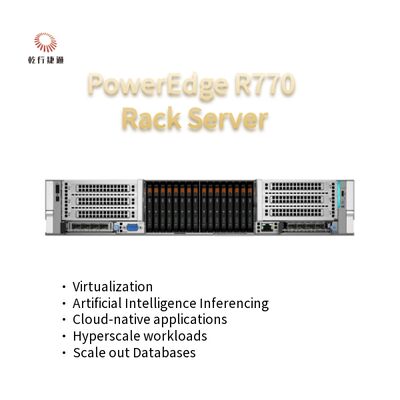 PowerEdge R770 2U दो-सॉकेट रैक सर्वर इंटेल ज़ेन 6 प्रोसेसर