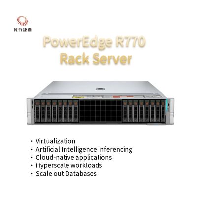 PowerEdge R770 2U दो-सॉकेट रैक सर्वर इंटेल ज़ेन 6 प्रोसेसर