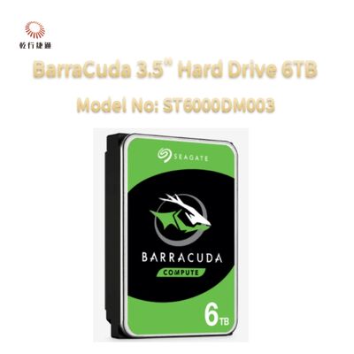 सीगेट बाराकुडा 3.5" हार्ड ड्राइव 6TB मॉडल संख्याः ST6000DM003