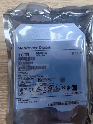 Western Digital  Ultrastar  DC HC580 Data Center HDD  Model：WUH722016CLE6L4